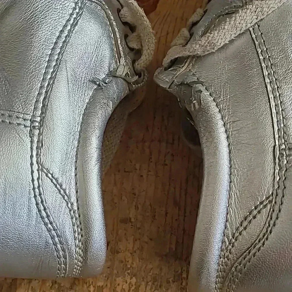 Vintage MER DU SUD  Silver Leather Shoes -  Size 36C - Picture 4 of 7